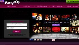 What Partypop.com website looked like in 2016 (8 years ago)