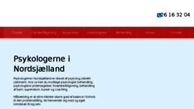 What Psykologerneinordsjaelland.dk website looked like in 2016 (8 years ago)