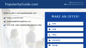 What Popularityguide.com website looked like in 2016 (8 years ago)