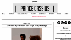 What Princecassius.com website looked like in 2016 (8 years ago)