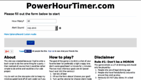 What Powerhourtimer.com website looked like in 2016 (8 years ago)