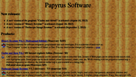 What Papyrussoftware.com website looked like in 2016 (8 years ago)