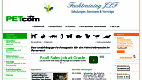 What Petcom.at website looked like in 2016 (8 years ago)