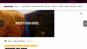 What Perthshire.co.uk website looked like in 2016 (8 years ago)