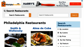 What Philadelphiarestaurants.com website looked like in 2016 (8 years ago)