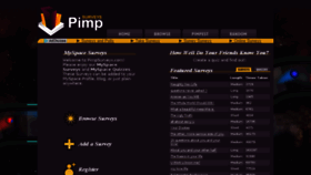 What Pimpsurveys.com website looked like in 2016 (9 years ago)