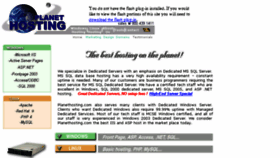 What Planethosting.com website looked like in 2016 (8 years ago)