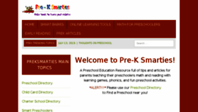 What Preksmarties.com website looked like in 2016 (8 years ago)