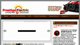 What Prestigeelectric.net website looked like in 2016 (8 years ago)