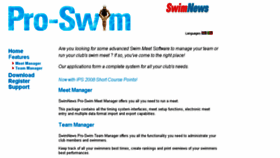 What Pro-swim.com website looked like in 2016 (8 years ago)