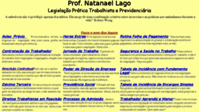 What Professortrabalhista.adv.br website looked like in 2016 (8 years ago)