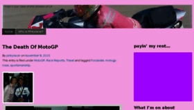 What Pinkyracer.com website looked like in 2016 (8 years ago)