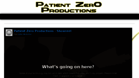 What Patientzeroproductions.com website looked like in 2016 (8 years ago)