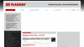 What Plasson.pl website looked like in 2016 (8 years ago)