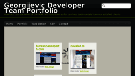 What Portfolio.georgijevic.info website looked like in 2016 (8 years ago)