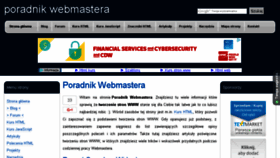 What Poradnik-webmastera.com website looked like in 2016 (8 years ago)