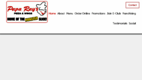 What Paparayspizza.com website looked like in 2016 (8 years ago)