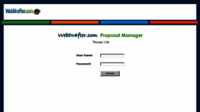 What Proposals.webdrafter.com website looked like in 2016 (8 years ago)
