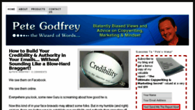 What Petegodfrey.com website looked like in 2016 (8 years ago)