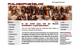 What Philosophieblog.de website looked like in 2016 (8 years ago)