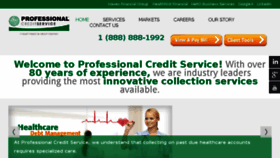 What Professionalcredit.com website looked like in 2016 (8 years ago)