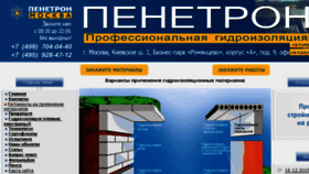 What Penetron-moscow.ru website looked like in 2016 (8 years ago)