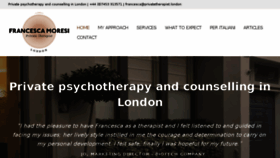 What Privatetherapist.london website looked like in 2016 (7 years ago)