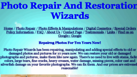What Photorepairwizards.com website looked like in 2016 (8 years ago)