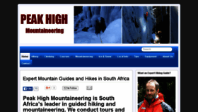 What Peakhigh.co.za website looked like in 2016 (8 years ago)