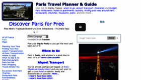 What Paristravelplanner.com website looked like in 2016 (8 years ago)