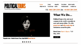 What Politicaltours.com website looked like in 2016 (8 years ago)