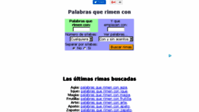 What Palabras-que-rimen.com website looked like in 2016 (8 years ago)