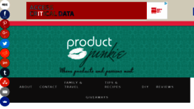 What Productjunkie.ca website looked like in 2016 (8 years ago)