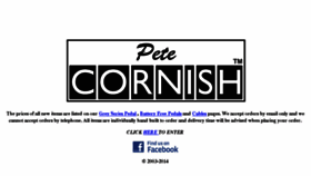What Petecornish.co.uk website looked like in 2016 (8 years ago)