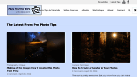 What Professionalphototips.com website looked like in 2016 (9 years ago)
