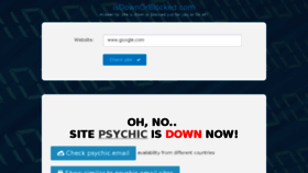 What Psychic.email.isdownorblocked.com website looked like in 2016 (8 years ago)