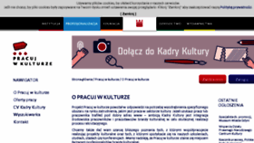 What Pracujwkulturze.nck.pl website looked like in 2016 (8 years ago)