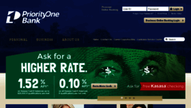 What Priorityonebank.com website looked like in 2016 (8 years ago)
