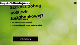 What Pozyczkadlakazdego.com website looked like in 2016 (7 years ago)
