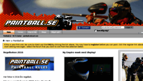 What Paintball.se website looked like in 2016 (8 years ago)