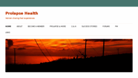 What Prolapsehealth.com website looked like in 2016 (7 years ago)