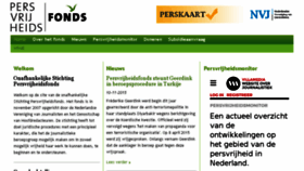 What Persvrijheidsfonds.nl website looked like in 2016 (8 years ago)