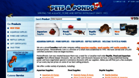 What Petsandponds.com website looked like in 2016 (7 years ago)