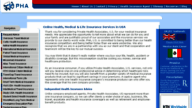 What Phahealth.us website looked like in 2016 (8 years ago)