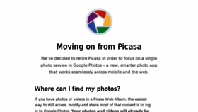 What Picasa.com website looked like in 2016 (8 years ago)