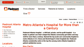 What Piedmonthospital.org website looked like in 2016 (8 years ago)