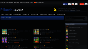 What Pikachugame.com website looked like in 2016 (8 years ago)