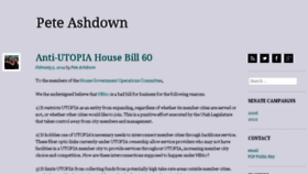 What Peteashdown.org website looked like in 2016 (8 years ago)