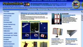 What Preisschild.de website looked like in 2016 (10 years ago)