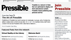 What Pressible.org website looked like in 2016 (8 years ago)